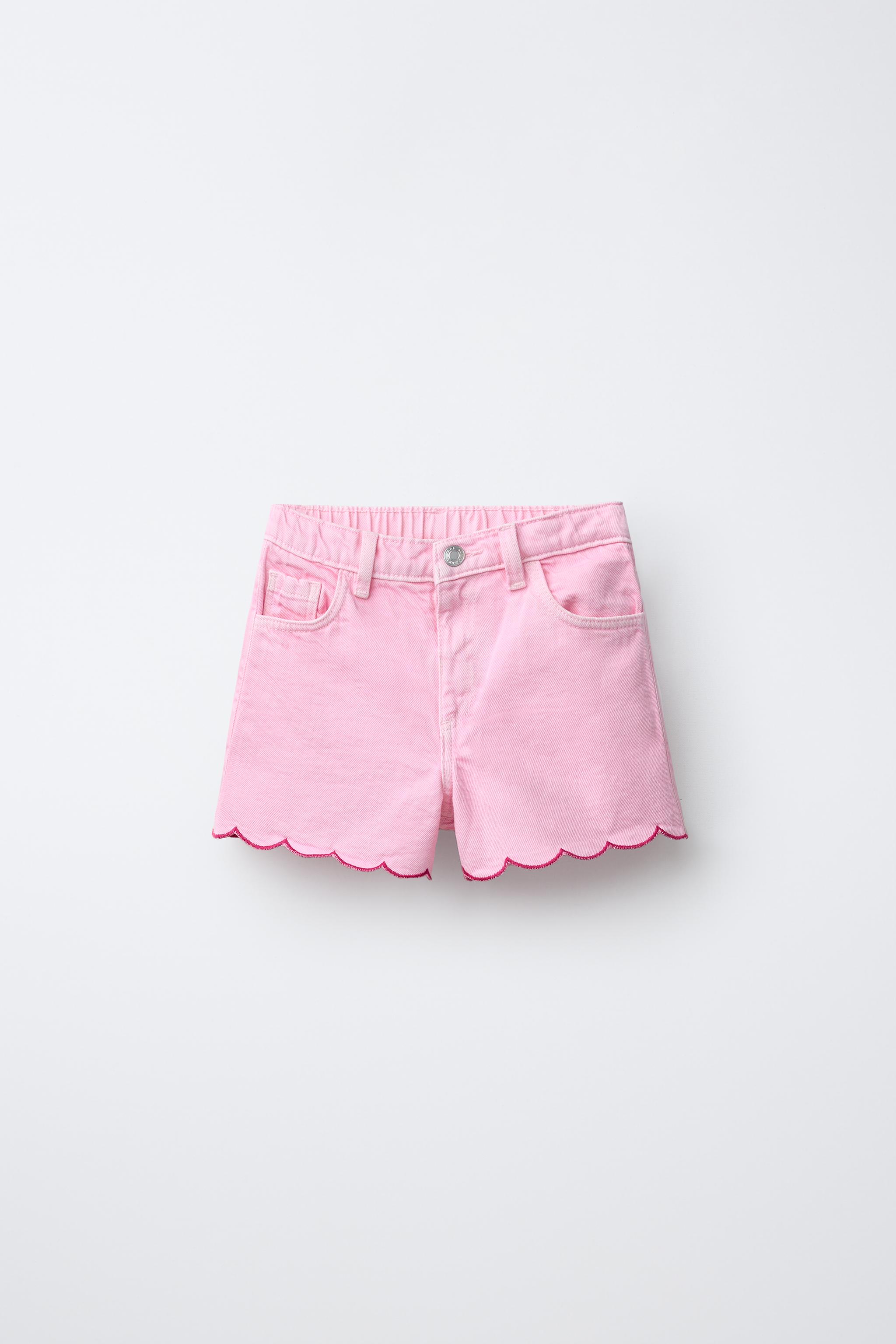 SHORT EN SERGÉ MOM FIT ONDULÉ